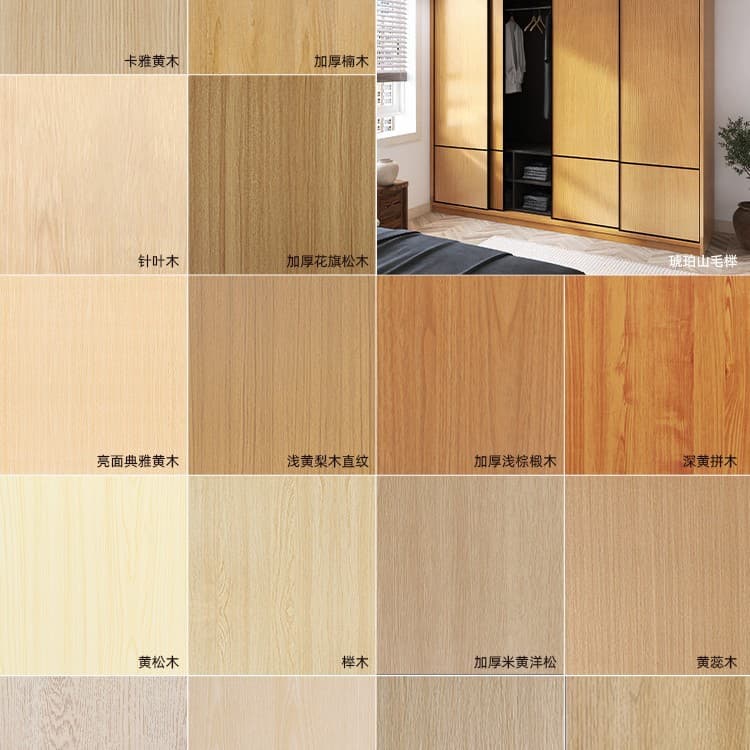 Furniture Renovation Sticker for Wardrobe, Cabinet, Wooden Board, Door, Desktop, Waterproof, Wood Grain Self-Adhesive Wallpaper