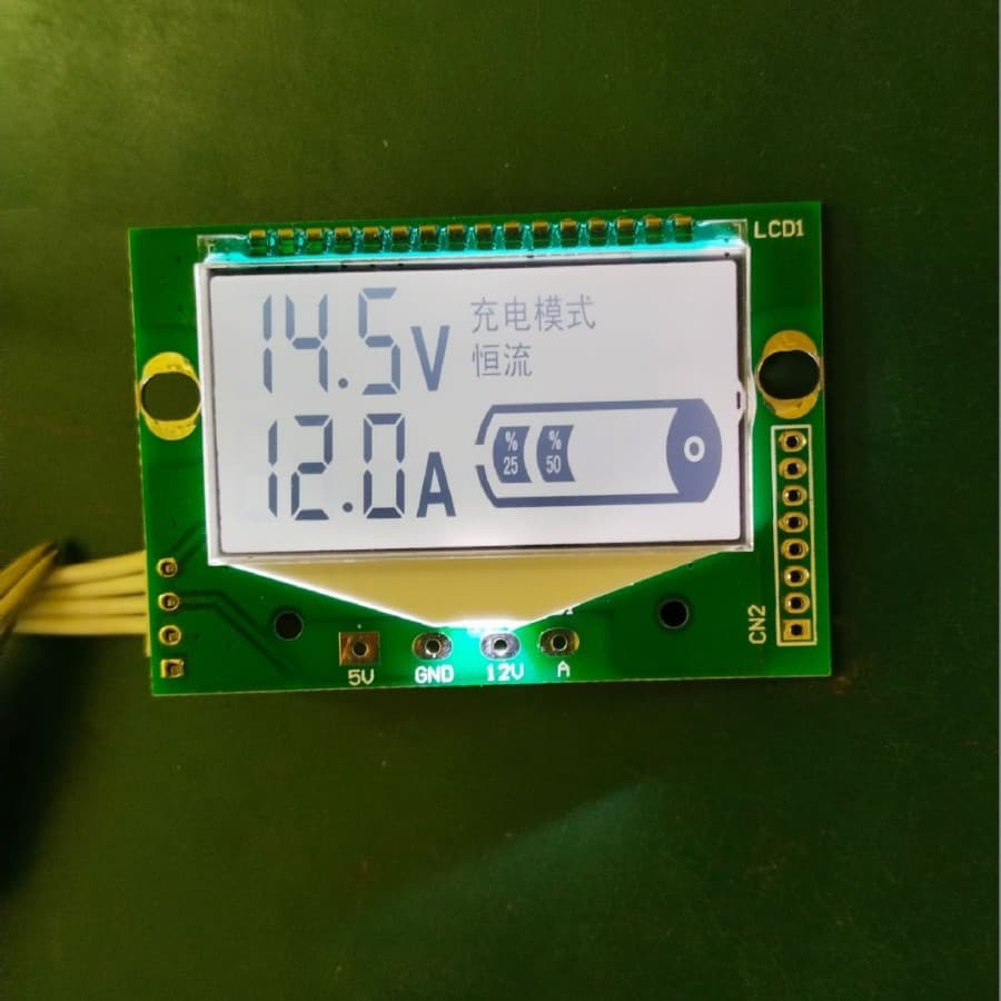 24V Battery Level Display Smart Battery Charger LCD 12V 24V Charger with LCD Screen
