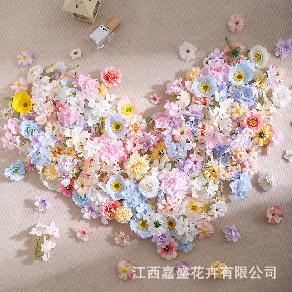 4-6cm Mixed Artificial Flower Heads Material Kit DIY Handmade Queen Fan Decoration Hairpin Flower Crown Floral Supplies Wholesale