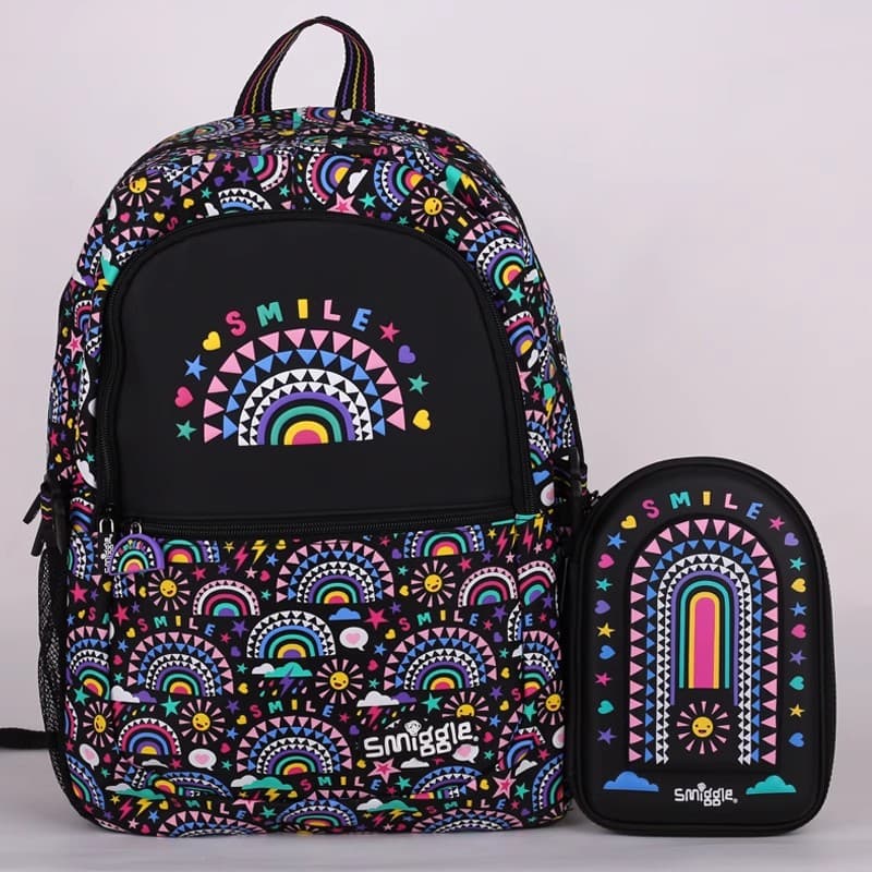 Australian Smiggle Kids Backpack for Primary and Secondary School Students, Large Capacity Backpack, Children's Outdoor Leisure Bag