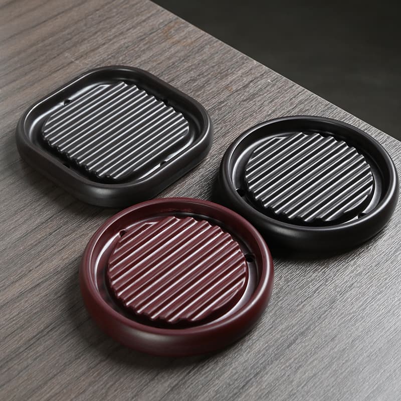 Manufacturer Bakelite Tea Tray Chinese Style Tea Pot Stand Tea Pot Pad Purple Clay Pot Base Heat Insulation Tea Pot Bottom Pad Tea Set Accessories