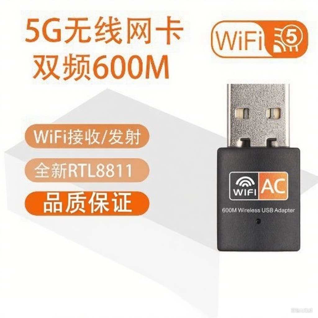 RTL8811CU 600Mbps Dual-Band USB Wireless Network Adapter WiFi Receiver Transmitter for Desktop and Laptop