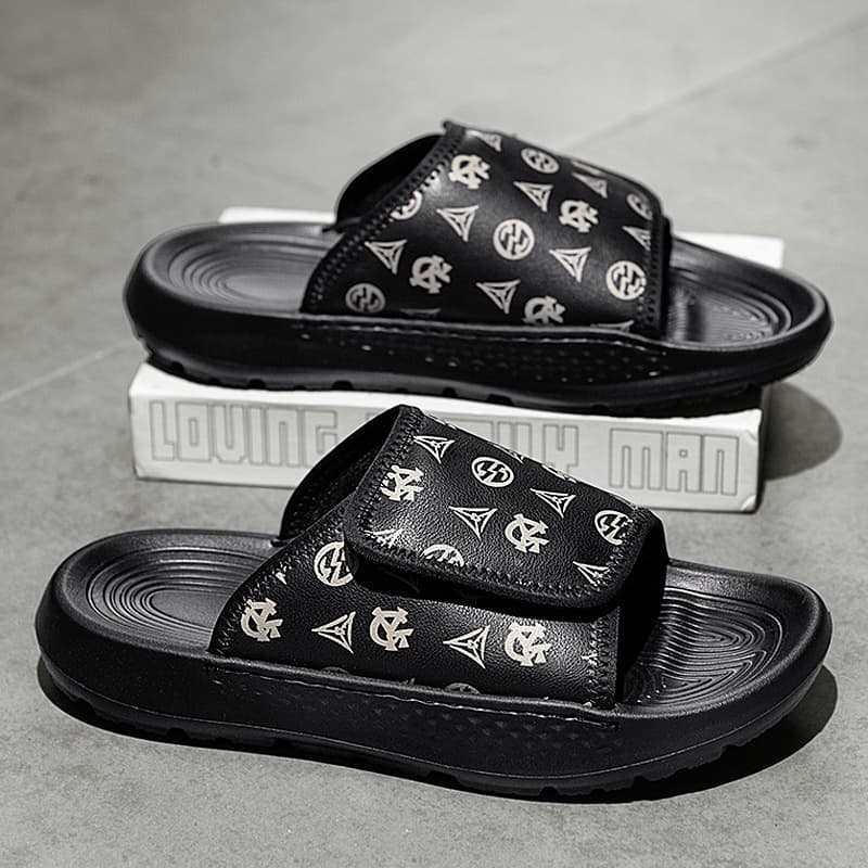 Light Luxury Designer 2025 Summer High-Quality Soft-Soled Sports National Trend Beach Slippers for Men