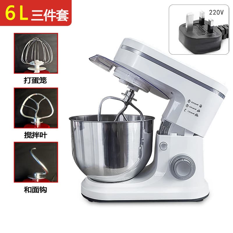 Countertop Stand Mixer, Electric Home Multi-purpose Dough Kneader, Batter and Egg Whisk, Cream Maker, Multi-functional Meat Grinder and Juicer
