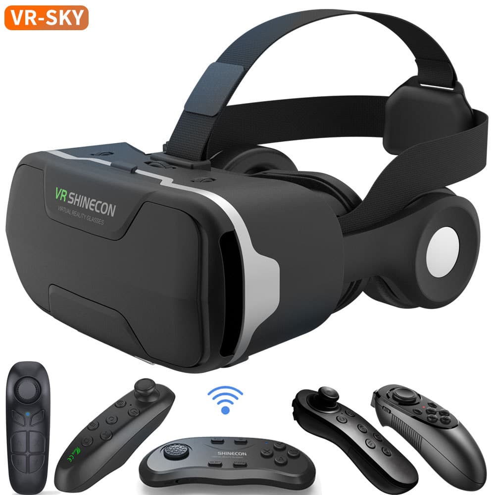 Cross-border exclusive 3D glasses with Qianhuanmo lens, immersive headphones, all-in-one smart virtual reality VR glasses