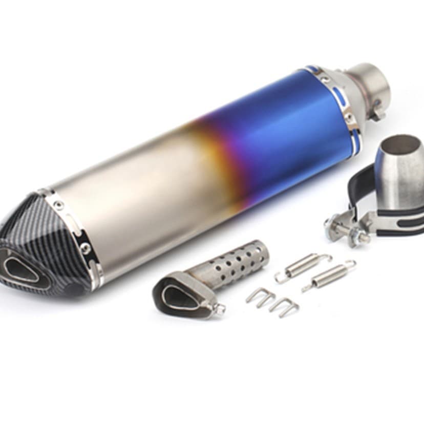Motorcycle Exhaust Pipe Hexagon Half-Blue Exhaust Pipe Large Displacement 100-800cc