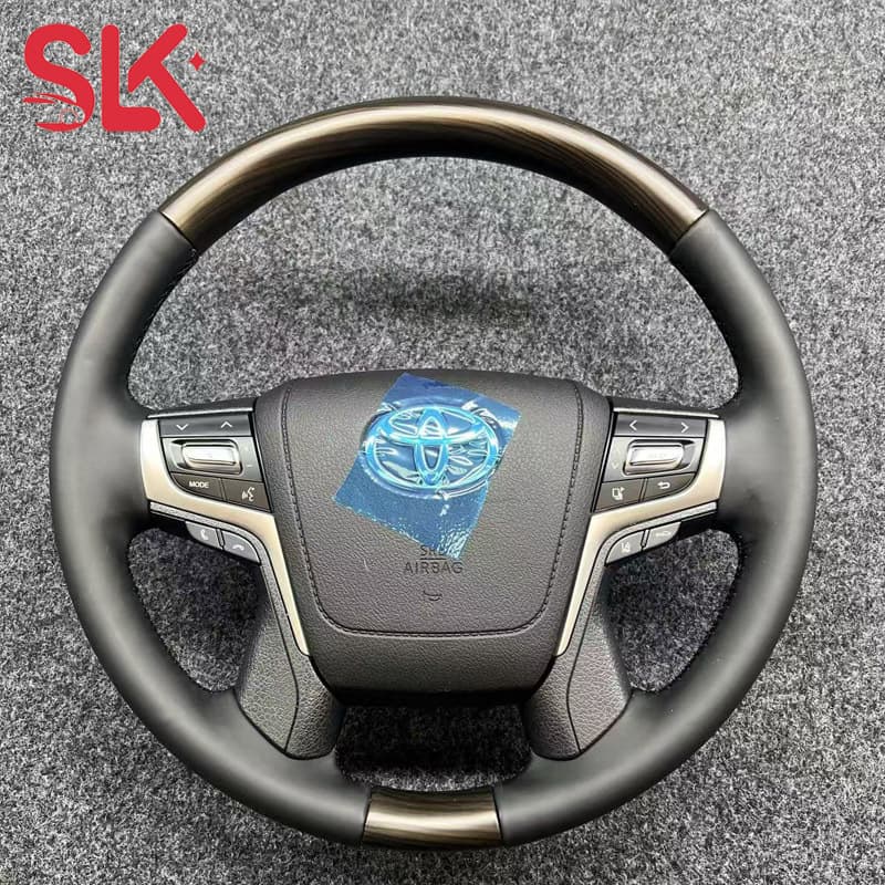 Toyota Prado Land Cruiser LC Alphard 80 Series Hilux Land Cruiser Crown Wooden Steering Wheel Assembly