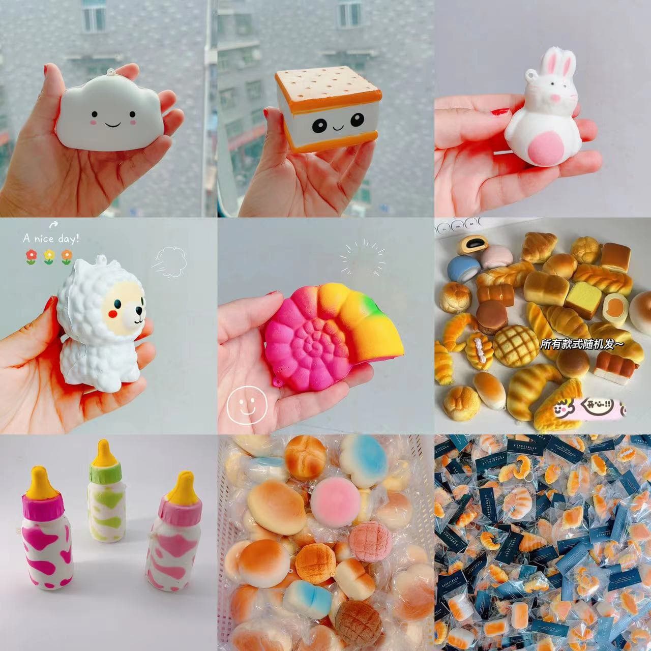 While Stocks Last Loss-Making Stress Relief PU Student Cheap Slow Rebound Simulation Bread Scented Decompression Vent Ornament Pendant