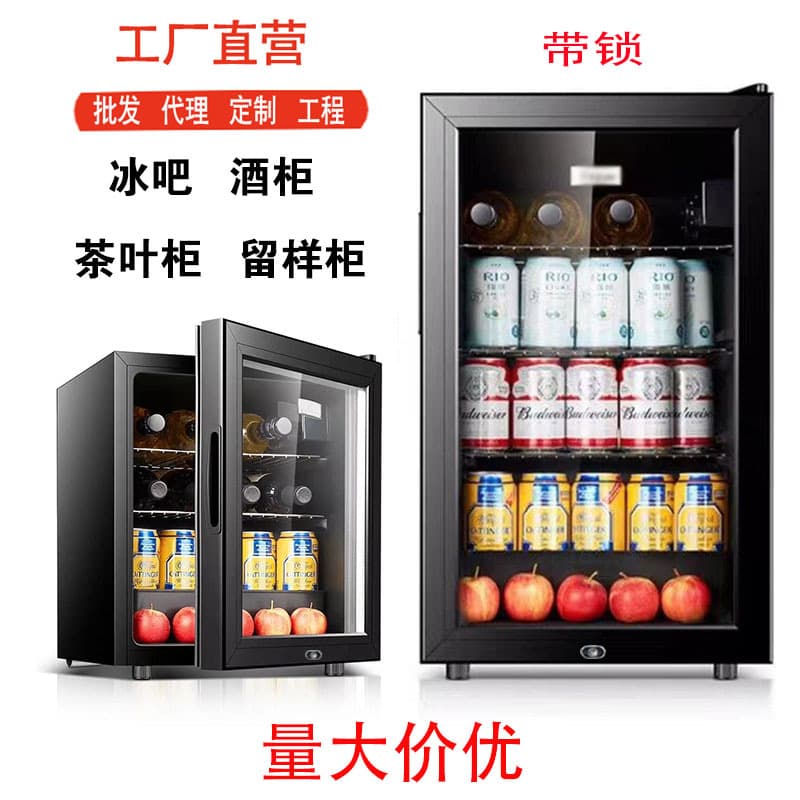 Mini Fridge for Home Use, Preservation Refrigerator, Tea Cabinet, Sample Storage Cabinet, Wine Cabinet, Constant Temperature Display Cabinet, Cross-Border 110V