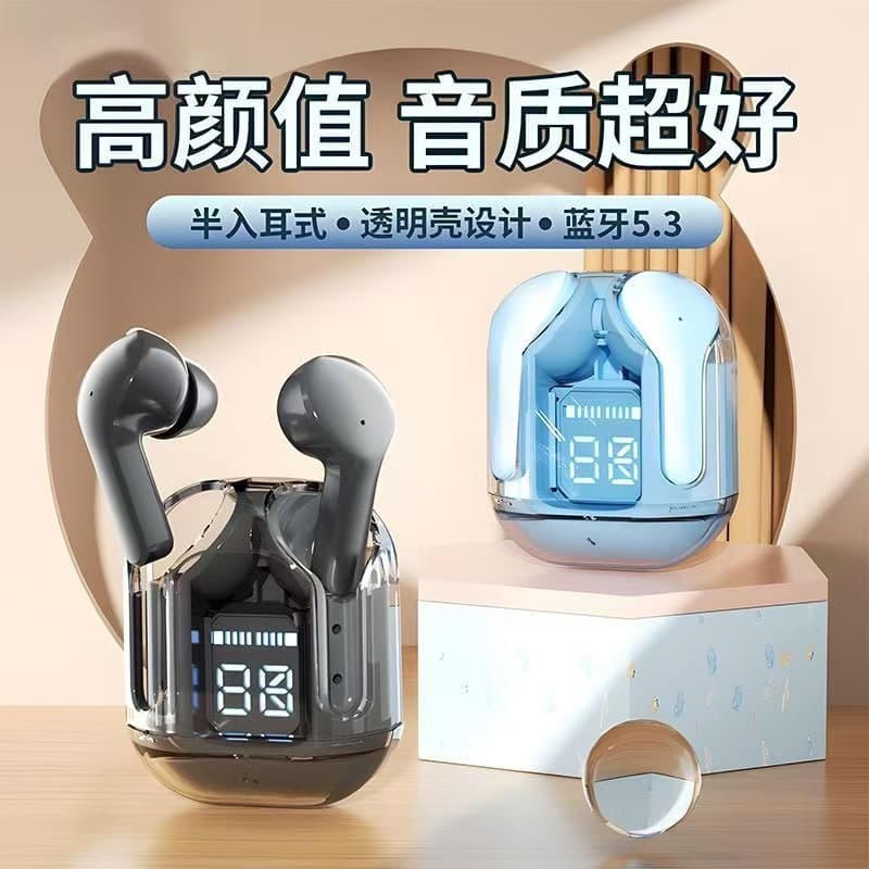 Lowest Price Online air31 Transparent Digital Display TWS Wireless Bluetooth Earphones Gaming HK3 Bluetooth Earphones