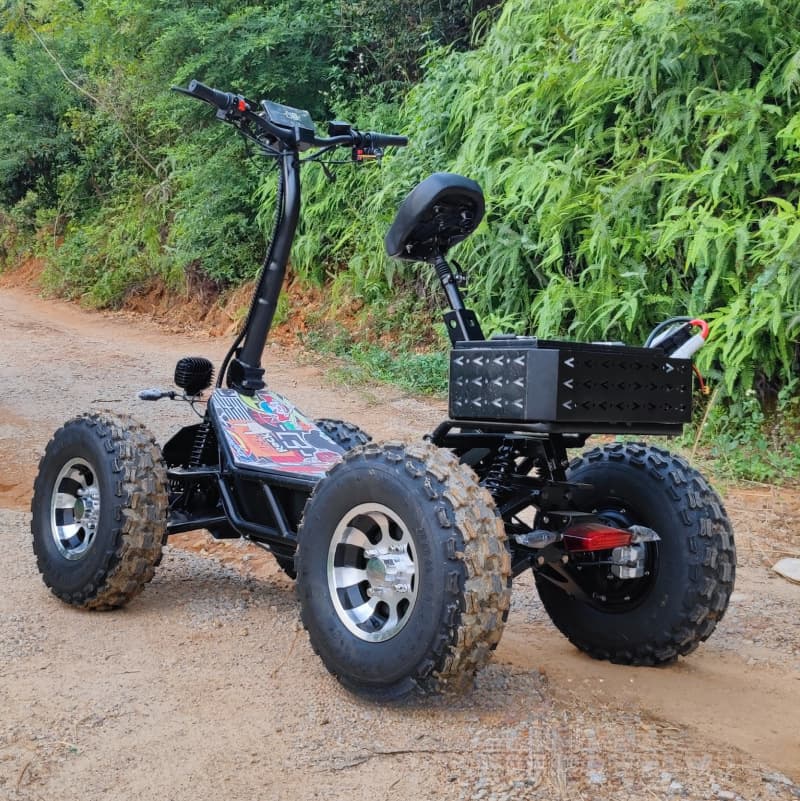 All-Terrain Four-Wheel Drive Off-Road Electric Scooter for Adults, High Power 12000W Beach Buggy Scooter