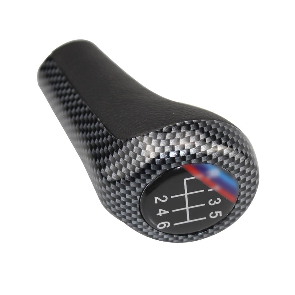 For BMW E46 Carbon Fiber Gear Shift Knob, Shift Lever 5-Speed 6-Speed Manual Transmission Shift Knob