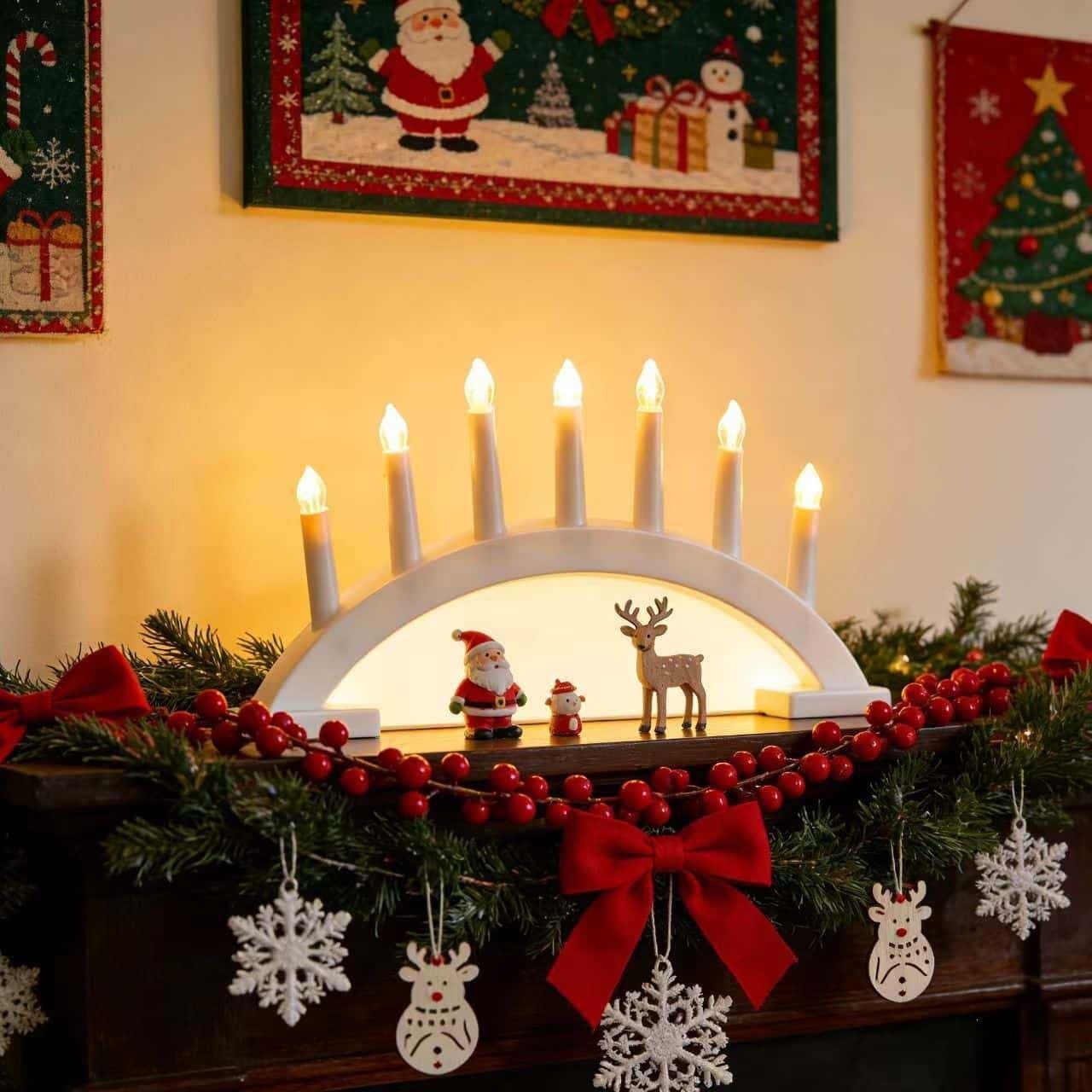 New Cross-Border LED Christmas Candle Light Holiday Decorative Light Indoor Colorful Atmosphere Light Bedroom Night Light