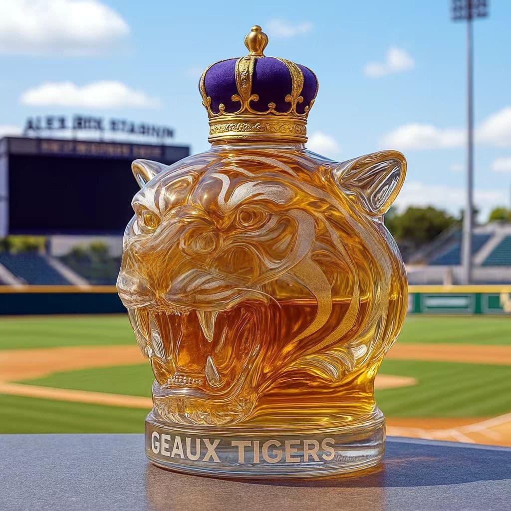Cross-border lion head glass wine bottle, creative wine bottle, interesting whiskey bottle, special-shaped wine bottle, bubble wine bottle processing