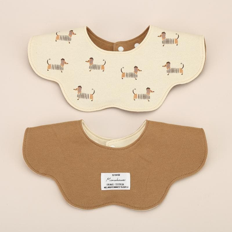 New Korean style baby bib, petal 360° rotating, baby drool bib, Class A pure cotton children's bib.
