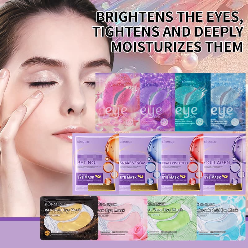 KORMESIC 24K Gold All-English Eye Masks Eye Mask Series Collagen Cross-border Foreign Trade Factory Wholesale