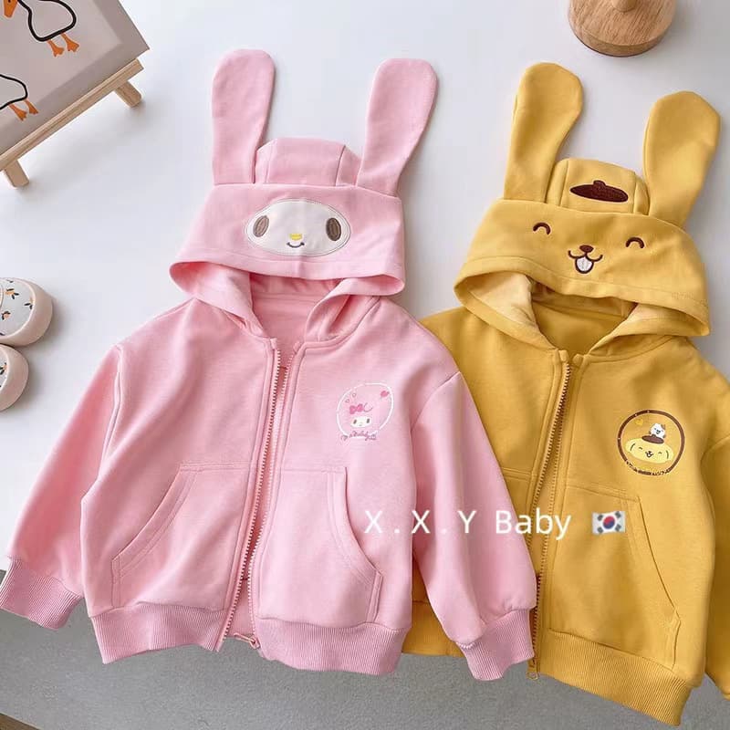 Cross-border children's clothing hooded sweatshirt for women autumn new cartoon print medium and large children's zipper long-sleeved jacket top