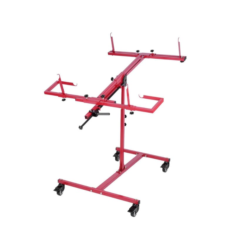 Automotive Body and Paint Repair Cart, Adjustable Angle Spray Painting Stand for Hood, Body Panels, Doors, and Fenders