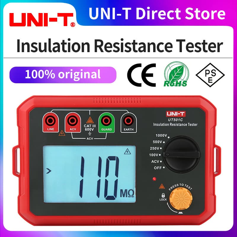 Unilide UT501C/UT502C insulation resistance tester digital megger smart electrician resistance meter