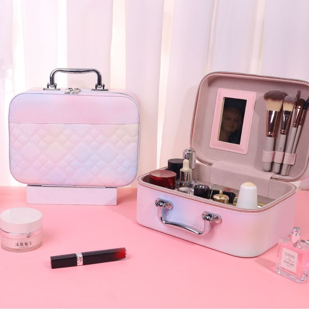 Dopamine Girl Cosmetic Bag High-Looking Portable Large Capacity Storage Bag Travel Portable Souvenir Cosmetic Case