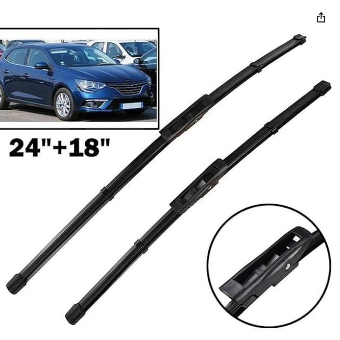 Suitable for Renault Megane 4 Mk2 2016-2023 Wipers 24inch + 18inch Megane Wipers