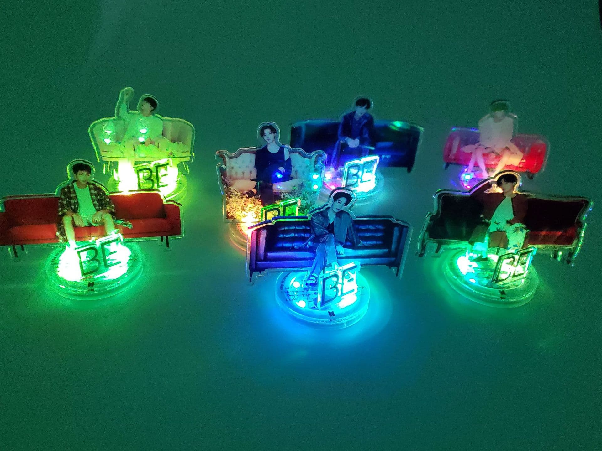 BTS Glow Acrylic Stand BE Tour Merchandise New Mini Desk Light Custom with Image