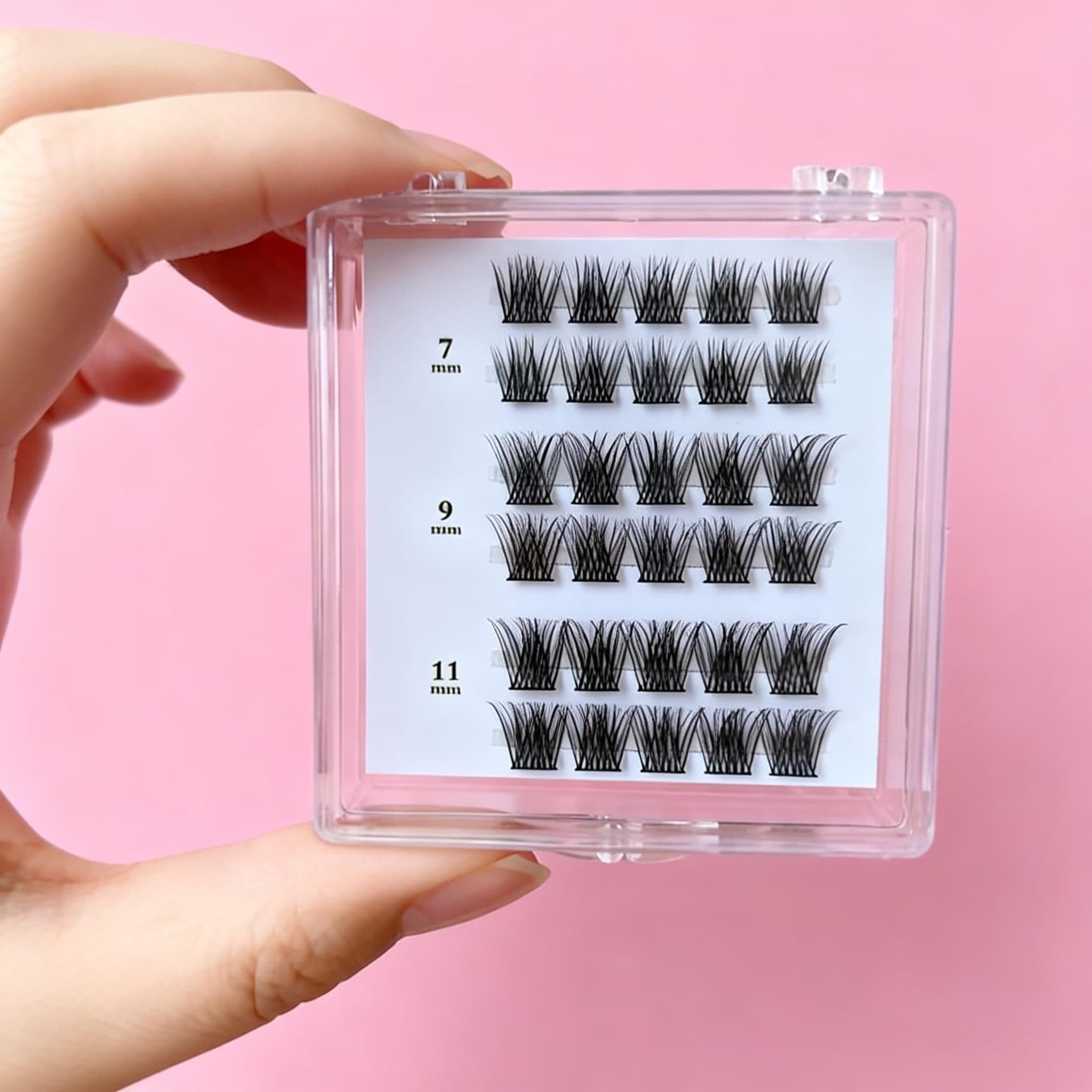DIY single cluster eyelash book large capacity false eyelashes D curly hair portable false eyelashes