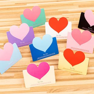 Cross-border Ins Style Creative Universal Heart Greeting Card Christmas Valentine's Day Thank You Card Birthday Wishes Message Card