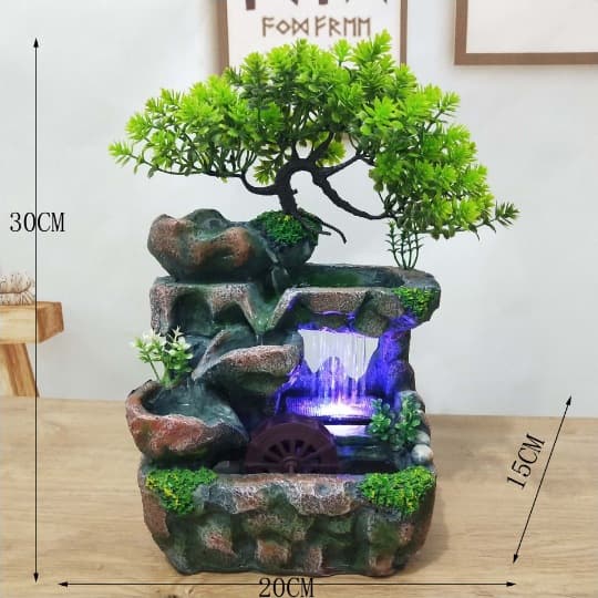 New arrivals, wholesale available. Artificial rockery landscape fountain, lucky charm, feng shui wheel, desktop miniature landscape water feature.