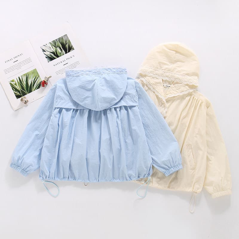 2026 New Children's Sun Protection Jacket for Girls, Summer Lightweight Breathable Outerwear for Older Kids