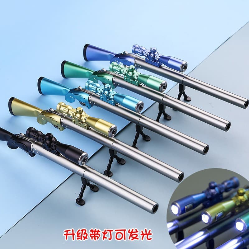 PUBG 98K Sniper Rifle Pen with Light, Boy's PlayerUnknown's Battlegrounds Toy Gun Shaped Gel Pen, PUBG Gel Pen