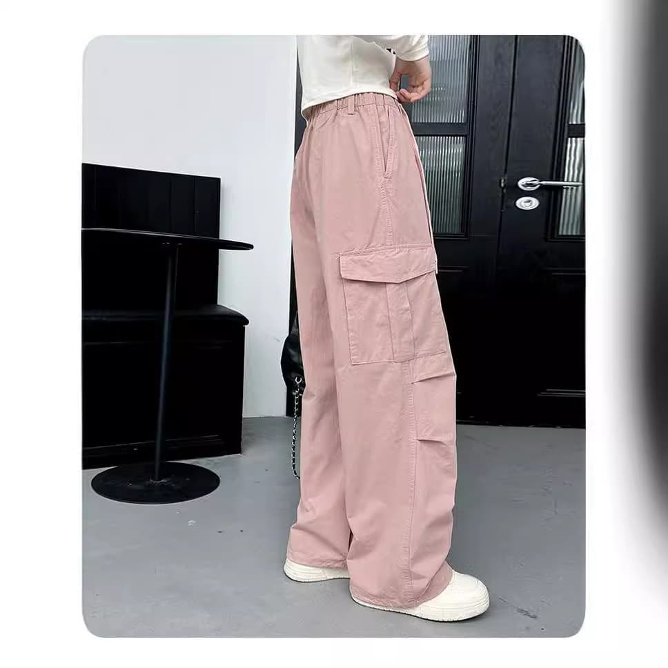 Girls Big Kids Pants Summer 2024 New Style Teen Girls Casual Loose Fit Cargo Pants Thin Sport Pants Trendy