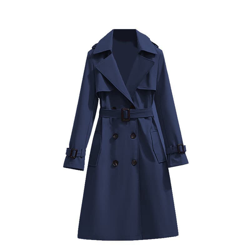 2026 Spring Autumn New Trendy Women's Korean Style Mid-Length Fashion Casual Trench Coat Long Sleeve Jacket Outerwear for Women
