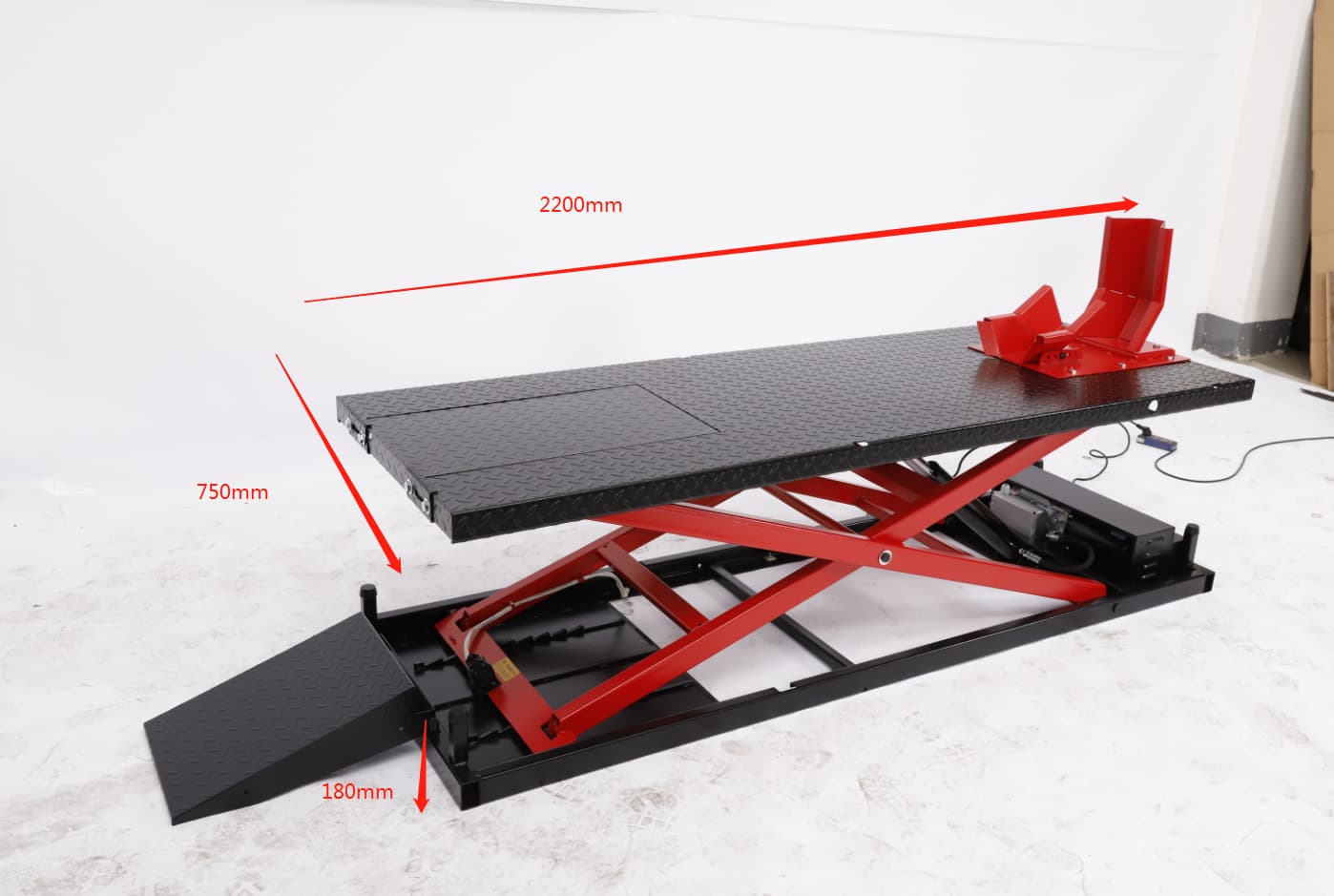 Motorcycle Repair Lifting Platform, Electric Motorcycle Repair Landing Gear, Vehicle Hydraulic Lift Workbench for Maintenance