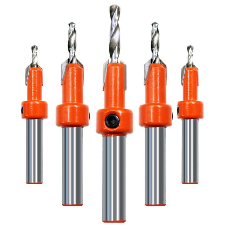 Woodworking taper hole drill countersink drill bit deep hole screw countersunk head step drill wood self-tapping screw installation reaming drill