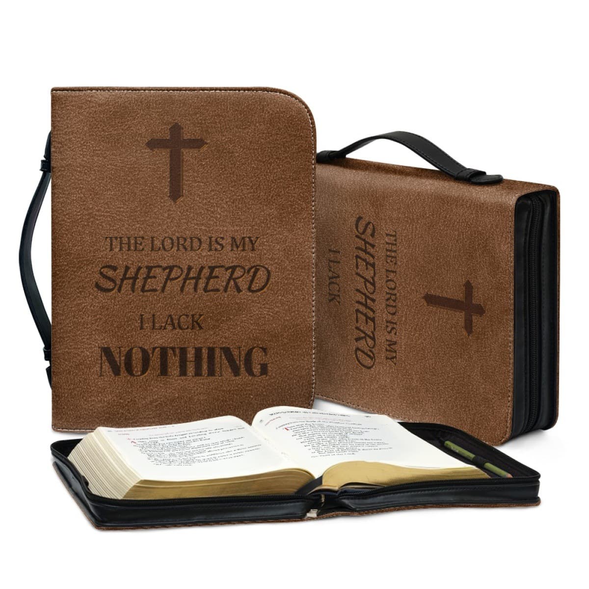 Bible Pack Amazon Cross Printable God Bible Cover Dustproof Leather Protective Cover Father's Day