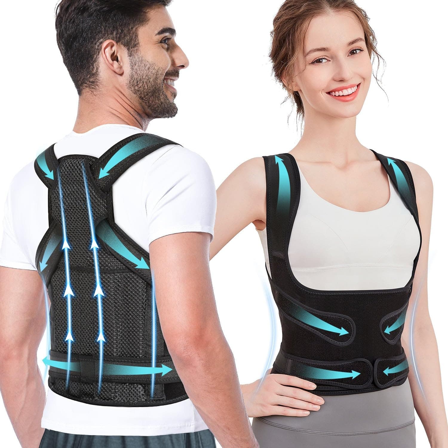 Cross-border hunchback correction belt for men and women, posture corrector for students, anti-correction device, sitting posture corrector belt with widened waist.