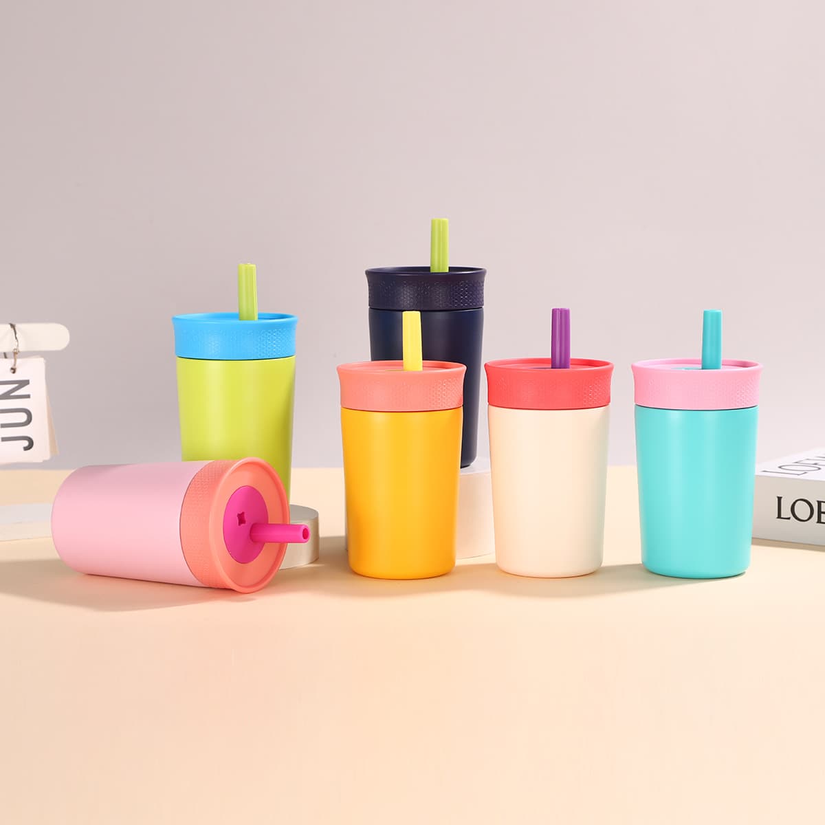 Cross-border 12oz Mini Coffee Cup, 304 Stainless Steel Travel Insulated Mug, Outdoor Portable High Appearance Straw Cup