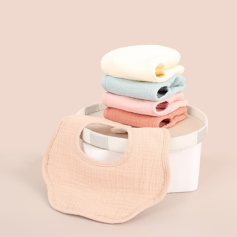 Neutral Muslin Baby Bibs Soft Absorbent Multi-Layer Saliva Catcher Suitable for Teething And Salivating Children's Pure Cotton Bibs