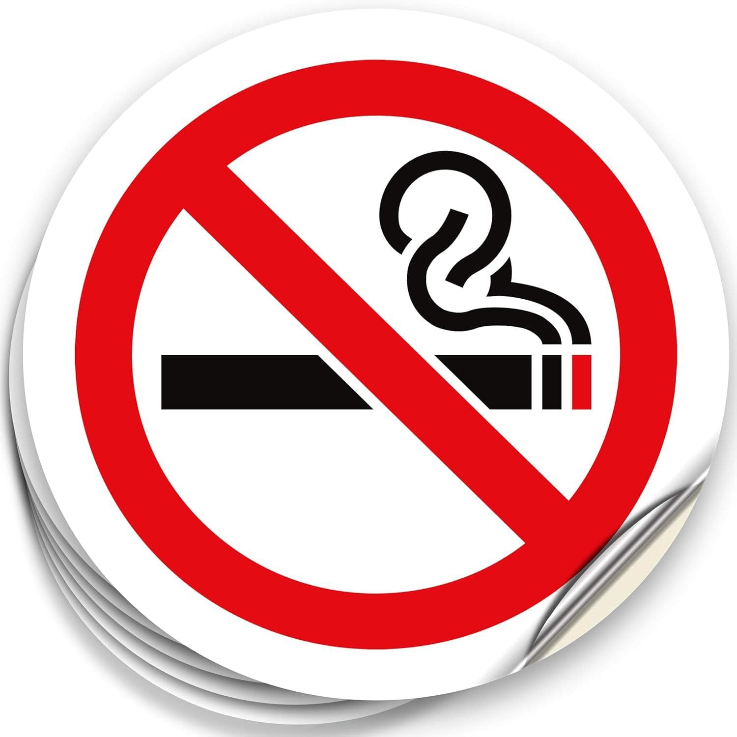 Amazon Cross-Border Bestseller No Smoking Sign Self-Adhesive Vinyl No Smoking Sticker