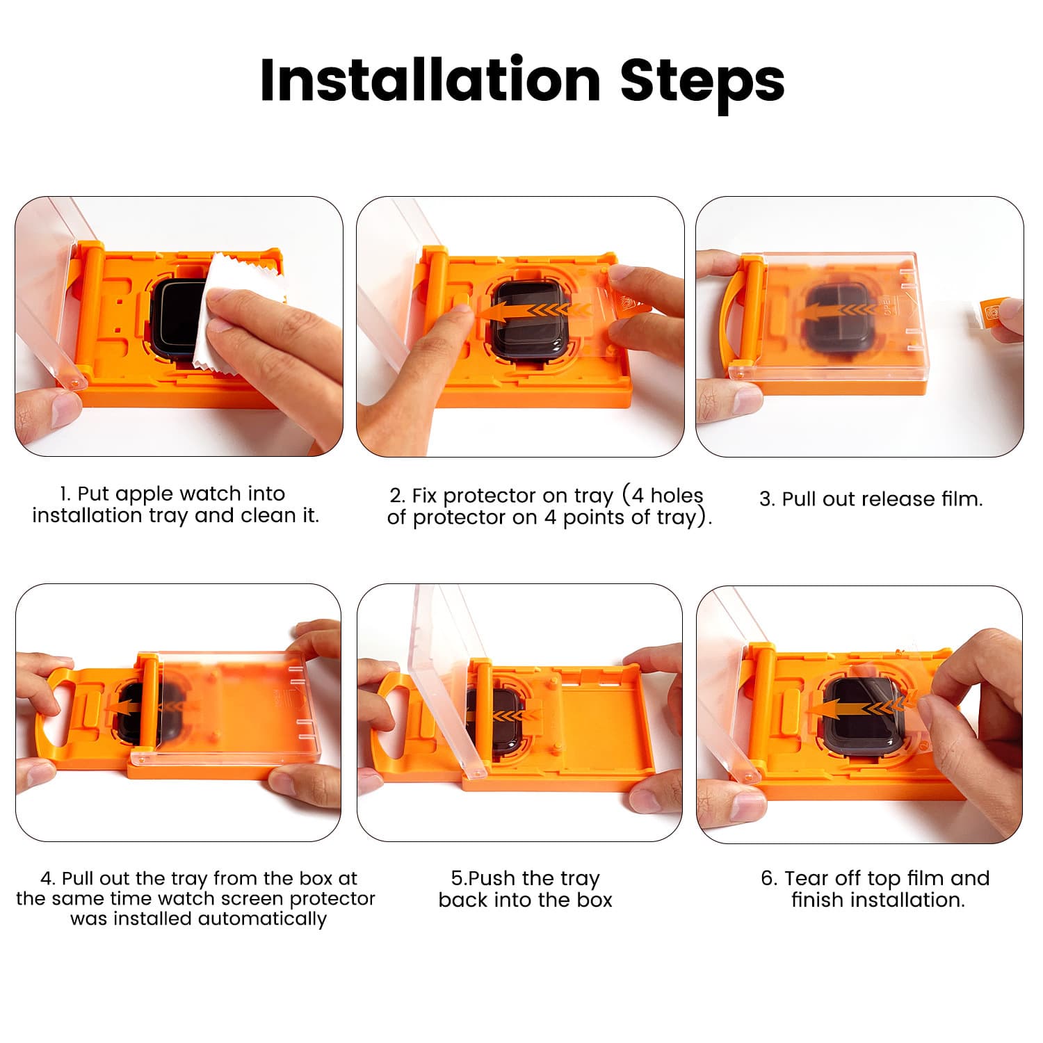 Apple Watch Dust-Free Enclosure S10/S9 Dust-Free Enclosure Drop and Dust Proof S8/S7/11 Screen Protector Installation Tool