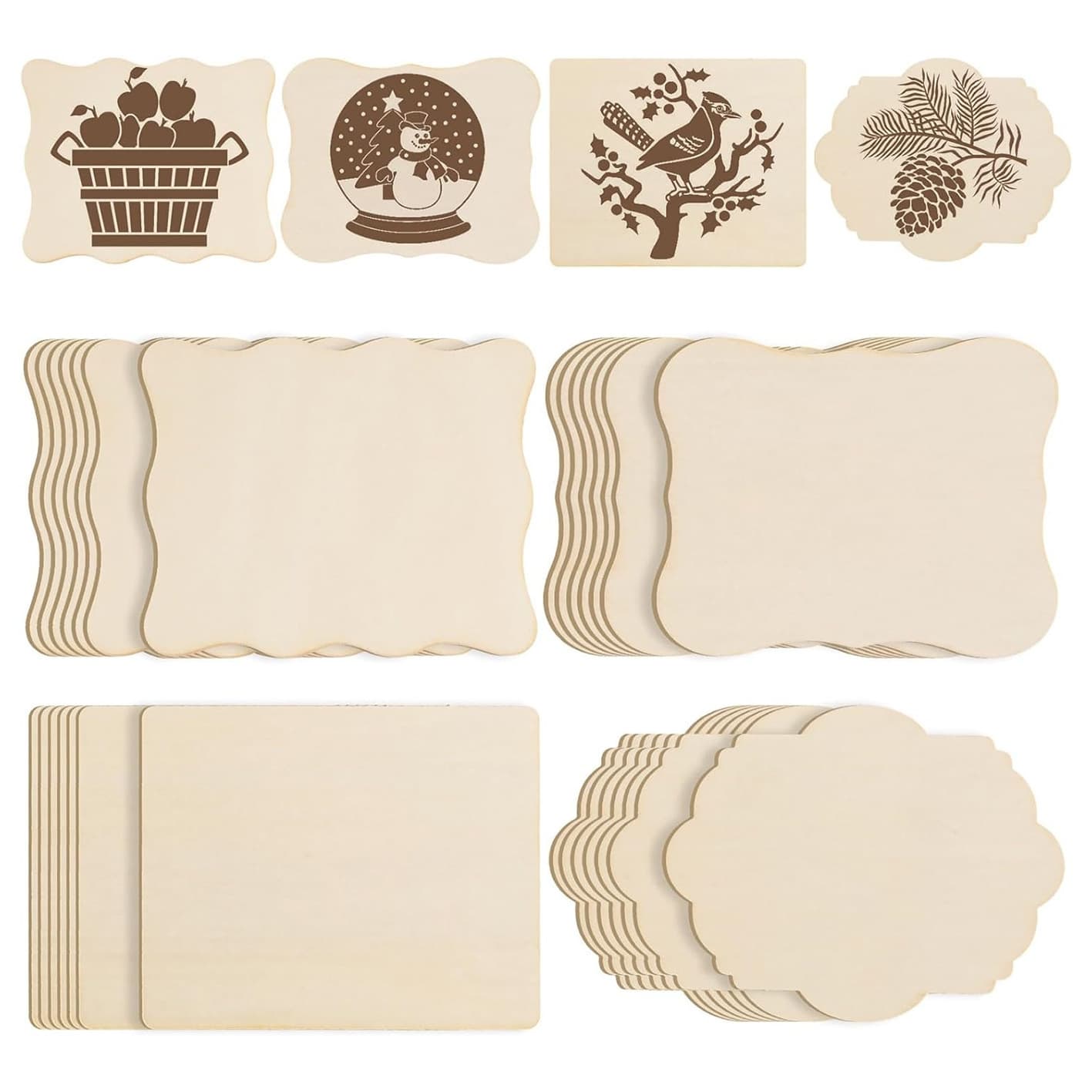 Wooden Unfinished Blank Irregular Wood Slices DIY Coaster Craft Painting Home Christmas Decoration Ornament