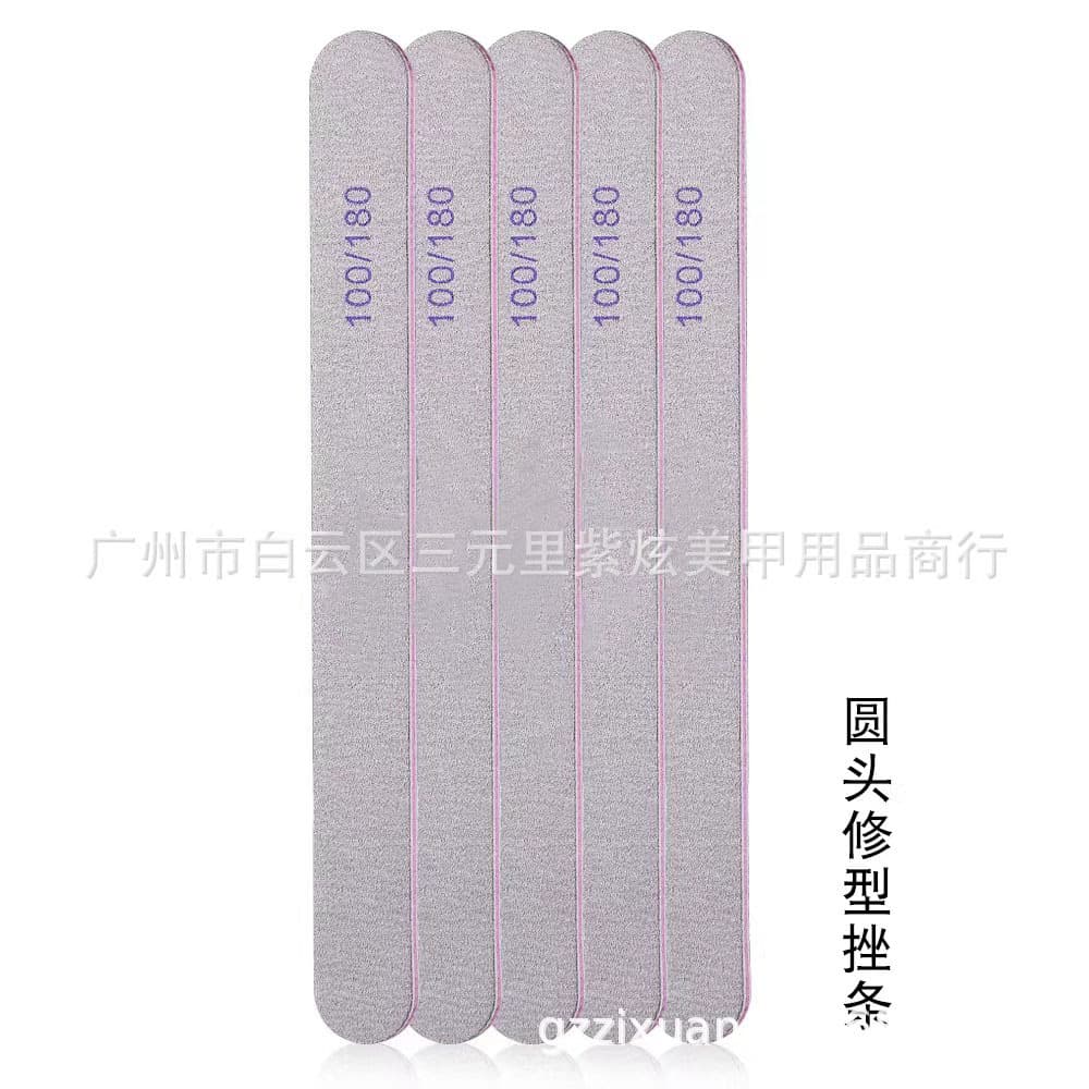Nail File Sanding Strip Shaping Polishing File Double-Sided Wear-Resistant Round Nail File Professional Tool for Nail Salons
