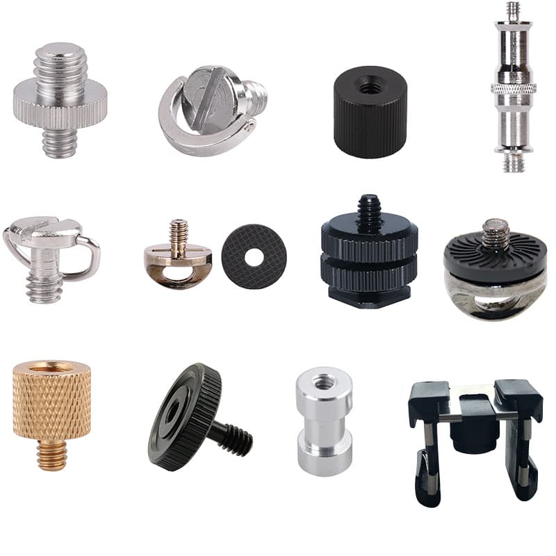 The factory specializes in camera conversion screws, pan/tilt quick-release plates, quick-release thumb screws, photography accessories, eye screws