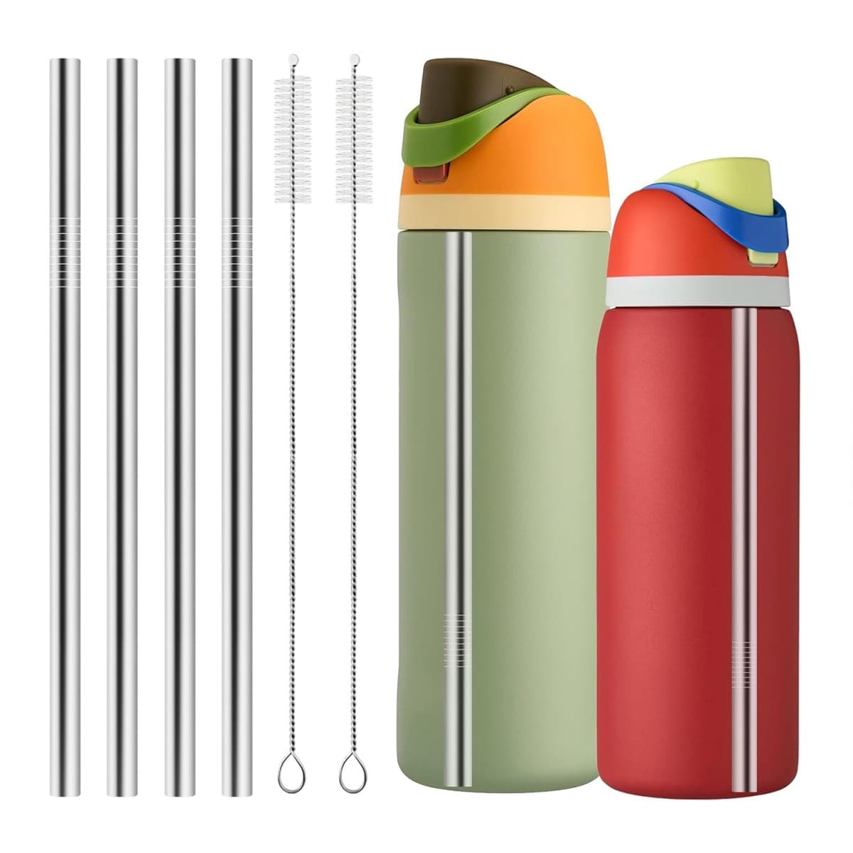 Amazon Owala Water Bottle Replacement Straw Metal 304 Stainless Steel 10mm Diameter Straw 40oz Reusable