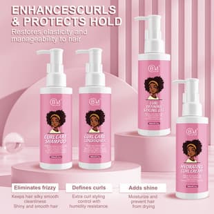 Custom Curl Care Set Styling Gel Curl Cream Curl Care Shampoo Conditioner Bulk Order