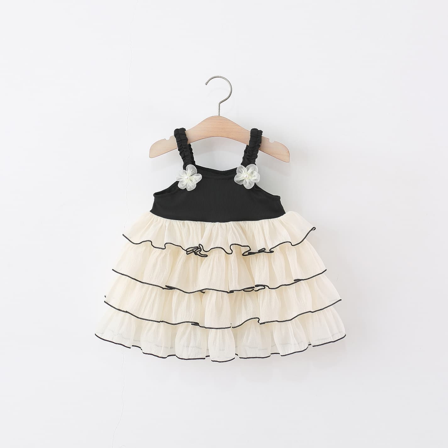 Girls Summer Dress 2024 New Fashionable Baby Spaghetti Strap Princess Dress Summer Outfit for Little Girls 2871