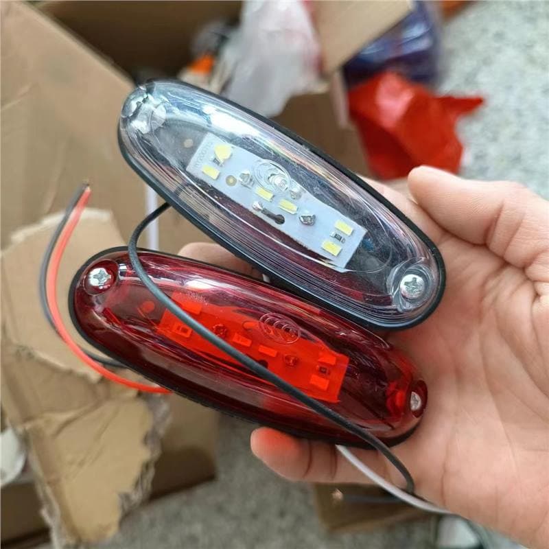 Truck Ceiling Light 24V LED High-Intensity Box Truck Clearance Light High Beam Mouse Light Rubber Round Inspection Light