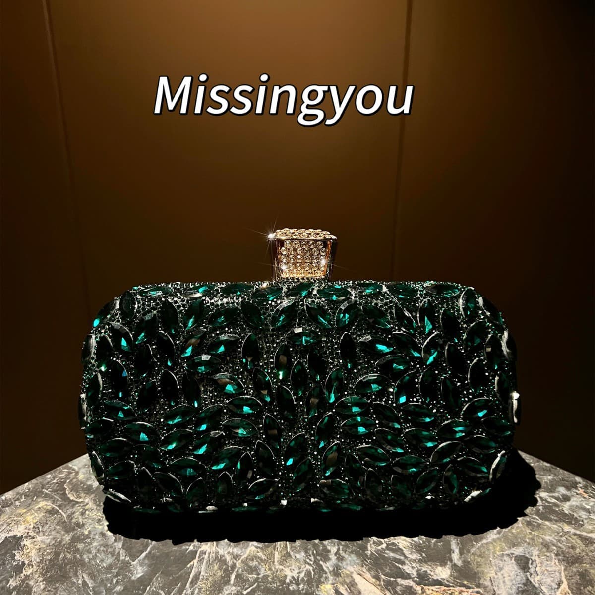 Cross-border New Fashion Luxury Evening Bag Women Chain Dress Clutch Rhinestone Handbag Crossbody Bag