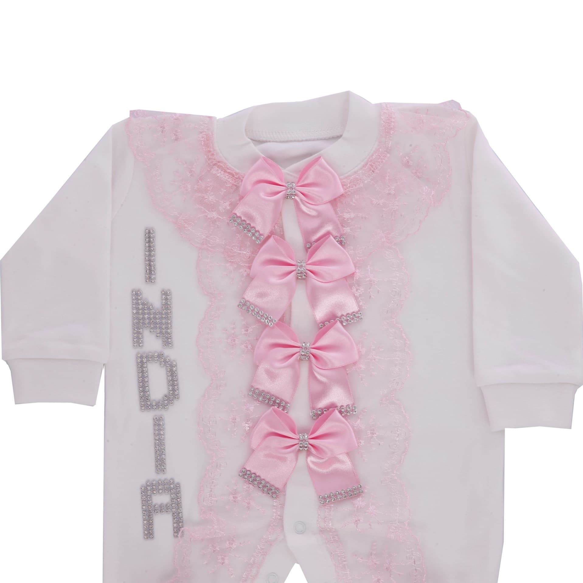 2024 new autumn new baby long-sleeved lace bow long climbing leggings cotton jumpsuit jumpsuit